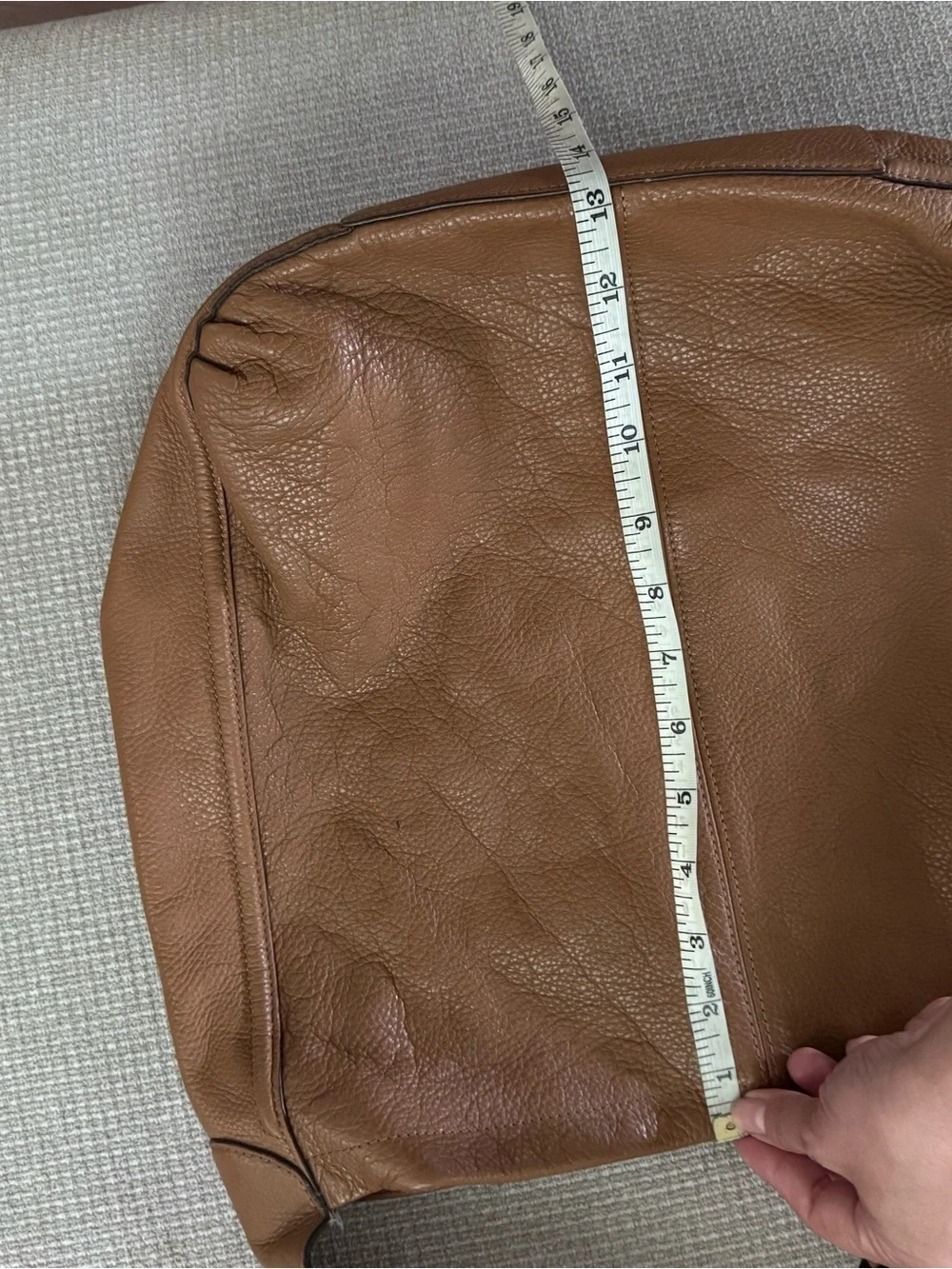 Coach Tan Pebbled Leather Hobo with Tassel